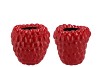RASPBERRY VASE RED 19X19CM