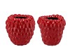 RASPBERRY VASE RED 24X24CM