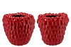 RASPBERRY VASE RED 37X37CM