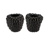 RASPBERRY VASE BLACK 16X16CM