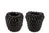 RASPBERRY VASE BLACK 19X19CM