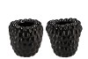 RASPBERRY VASE BLACK 24X24CM