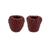 RASPBERRY VASE BORDEAUX 14X13CM