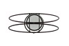 METAL RACK GREY CIRCLE GLASS 10X22CM