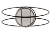 METAL RACK GREY CIRCLE GLASS 13X28CM