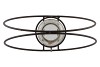 METAL RACK CIRCLE GREY BOTTLE GLASS 10X22CM