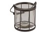 METAL RACK GREY LANTERN 13X13X26CM