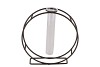 METAL RACK GREY CIRCLE GLASS TUBE 5X17CM