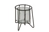 METAL RACK GREY ROUND GLASS 10X14CM