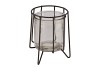 METAL RACK GREY ROUND GLASS 11X15CM