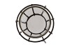 METAL RACK GREY ROUND GLASS 11X15CM