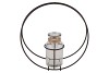 METAL RACK CIRCLE GREY BOTTLE GLASS 11X25CM