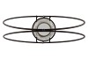 METAL RACK CIRCLE GREY BOTTLE GLASS 11X25CM