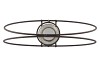 METAL RACK CIRCLE GREY BOTTLE GLASS 13X28CM