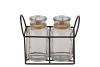 METAL RACK GREY BASKET BOTTLE 8X17X14CM