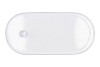 MARRAKECH WHITE CANDLE PLATE OVAL 30X14X2,5CM