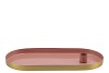 MARRAKECH PINK CANDLE PLATE OVAL 30X14X2,5CM