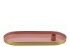MARRAKECH PINK CANDLE PLATE OVAL 30X14X2,5CM