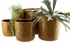 IRON STONE YELLOW GLAZED POT 21X19CM NM