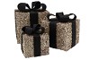 SPARKLE BLACK/GOLD GIFTBOX WITH LED S/3 25X20CM