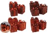 SPARKLE BRONZE/COPPER GIFTBOX WITH LED S/3 25X20CM