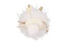 FLUFFY ENGEL ZITTEND WHITE/GOLD 7X10X15CM