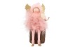 FLUFFY ENGEL ZITTEND OLD PINK 7X10X15CM