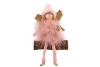 FLUFFY ENGEL ZITTEND OLD PINK 11X5X9CM