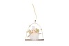 FLUFFY ENGEL HANGEND WHITE/GOLD 15X5X18CM