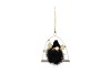 FLUFFY ENGEL HANGEND BLACK/GOLD 15X5X18CM