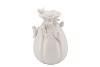 BIRD VASE MAT WHITE 18X18X28CM