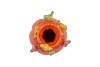 BIRD VASE ORANGE 13X13X19CM