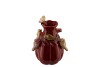 BIRD VASE BORDEAUX 12X12X15CM