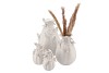 BIRD VASE MAT WHITE 12X12X15CM