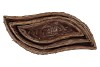 WICKER PLANTER LEAF 42X21X12CM S/3