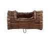WICKER PLANTER CYLINDRICAL 22X11CM
