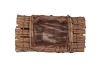 WICKER PLANTER CYLINDRICAL 22X11CM