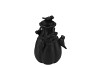 BIRD VASE MAT BLACK 12X12X15CM