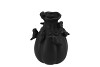 BIRD VASE MAT BLACK 13X13X19CM