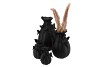 BIRD VASE MAT BLACK 13X13X19CM
