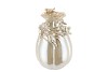 BIRD VASE WHITE PEARL 18X18X28CM