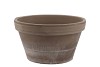 TERRA CHOCO CONICAL BOWL GREY 25X14CM SILICONISED