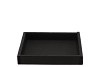 WOOD TRAY BLACK 20X20X3CM