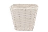WICKER BASKET POT SQUARE WHITE 22X20X20CM
