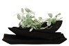 WOOD BLACK BOAT 32X12X5CM NM