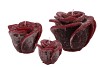 CANDLE ROOS BORDEAUX 14X12CM NM