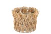 IBIZA NATURAL STRAW HOLDER GLASS 12X12CM NM