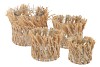 IBIZA NATURAL STRAW HOLDER GLASS 12X12CM NM