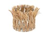 IBIZA NATURAL STRAW HOLDER GLASS 14X14CM