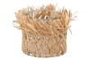 IBIZA NATURAL STRAW HOLDER GLASS 17X17CM